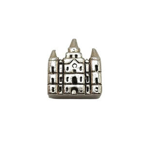 Sterling Silver Castle Charm Bead .925 European Style For Bracelets Necklaces